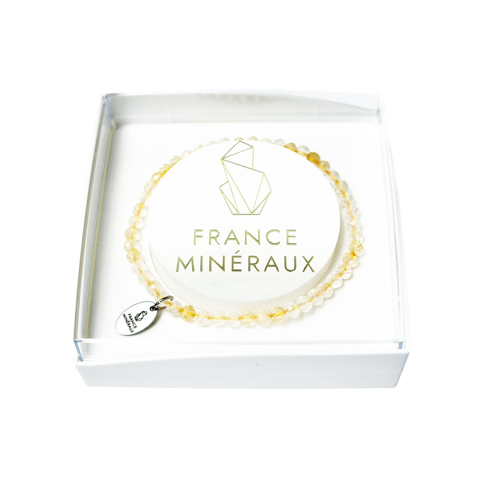 A bracelet of faceted golden citrine beads