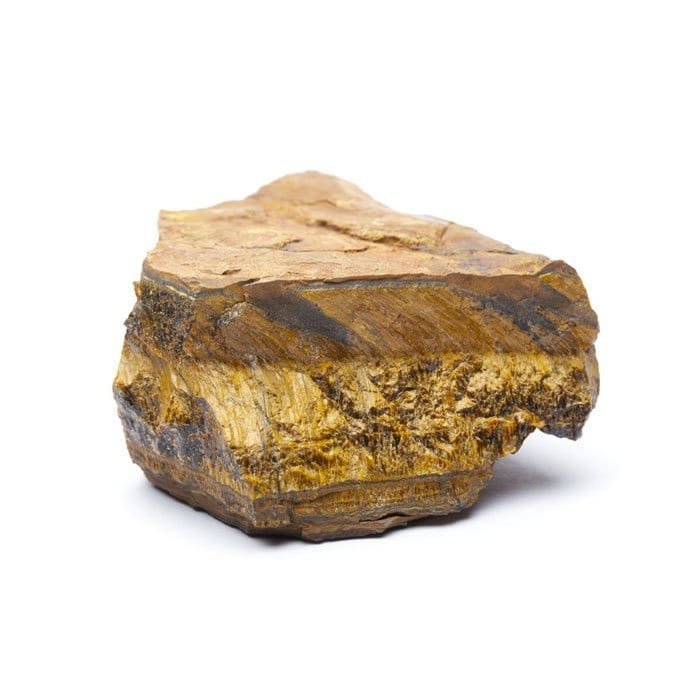 Polished golden-brown tiger's eye stones showing silky bands of light