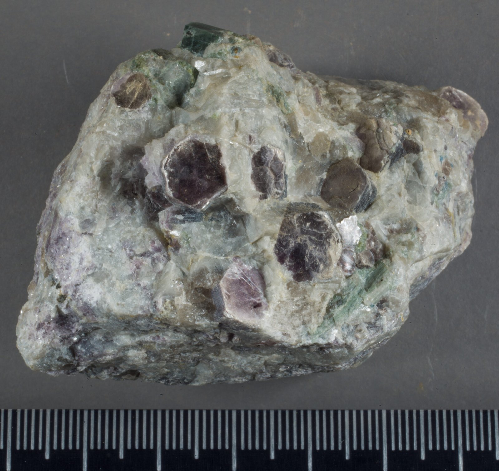 Lilac-purple lepidolite mica specimen from the Varuträsk pegmatite, Sweden
