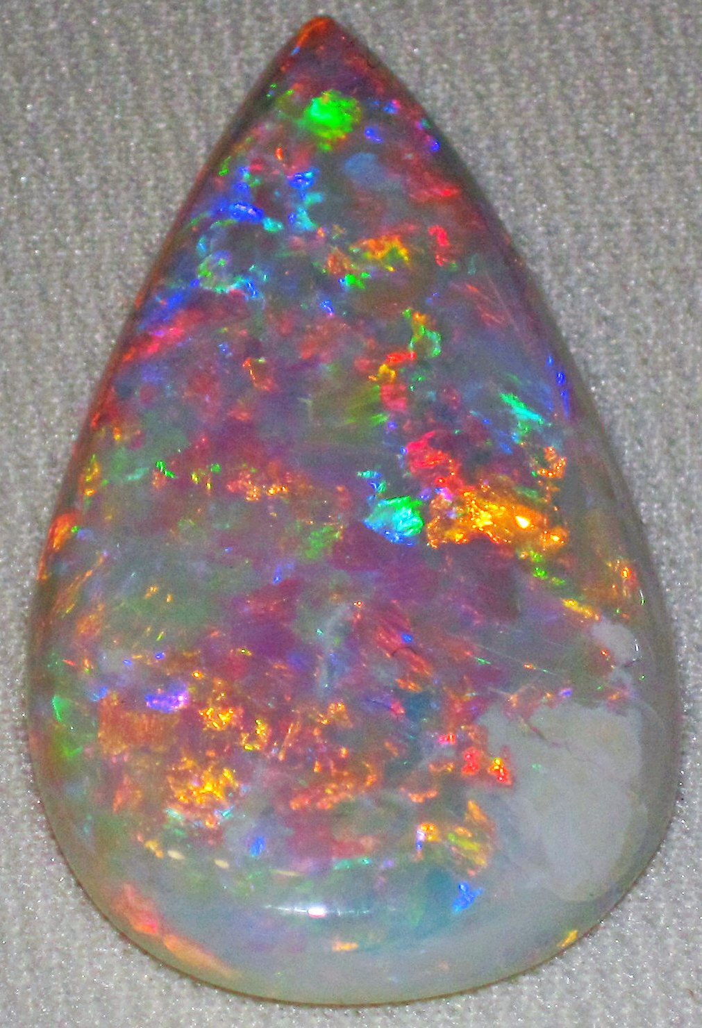 Precious opal from the Coober Pedy field, South Australia, showing green and blue play-of-colour