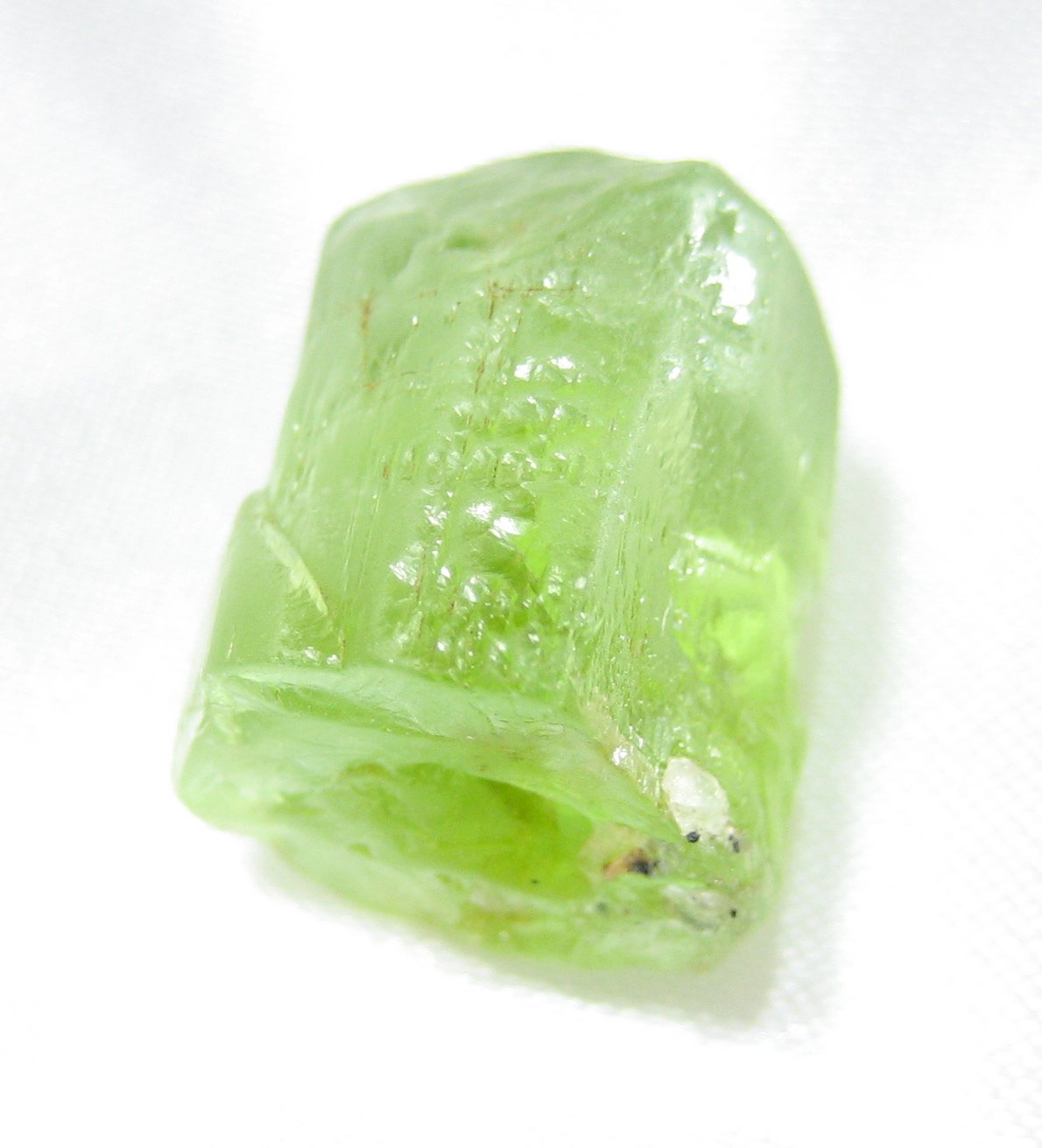 Olive-green peridot gemstone