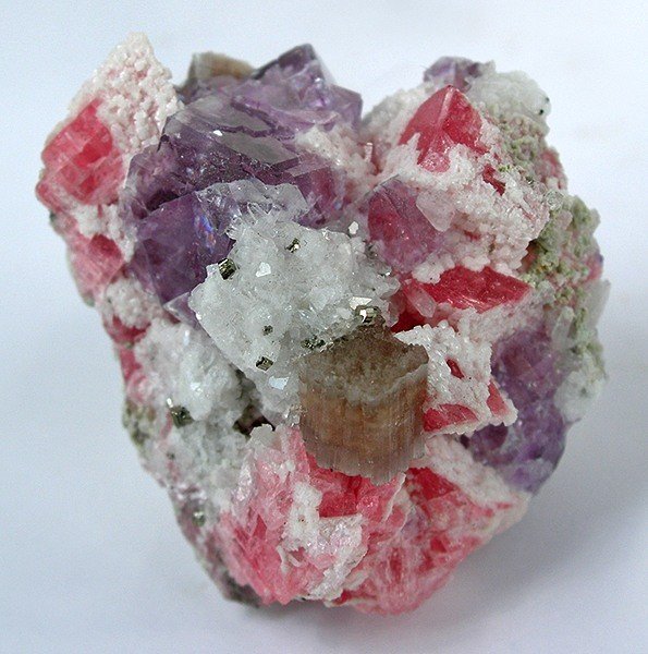 Apatite crystal specimen on matrix, blue-green calcium phosphate