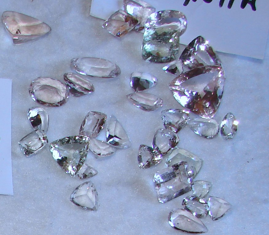 Faceted pink morganite gemstone available to buy