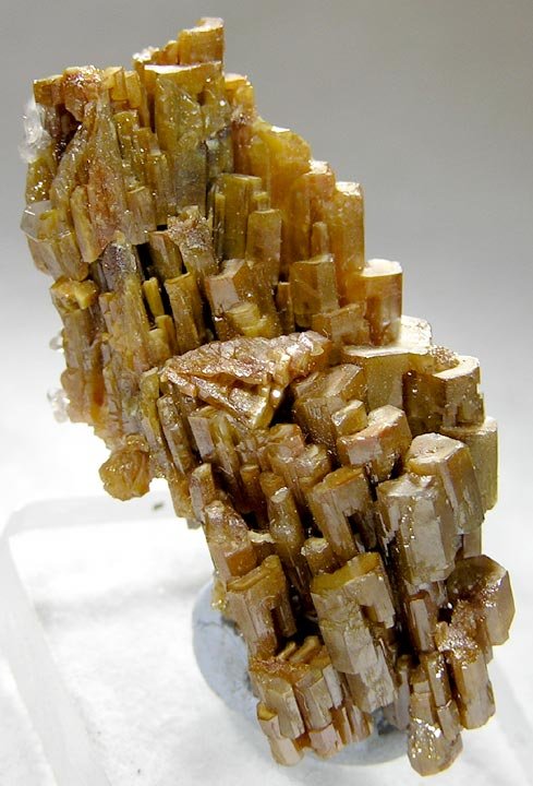 Bright red-orange vanadinite crystals on matrix, a lead vanadate mineral